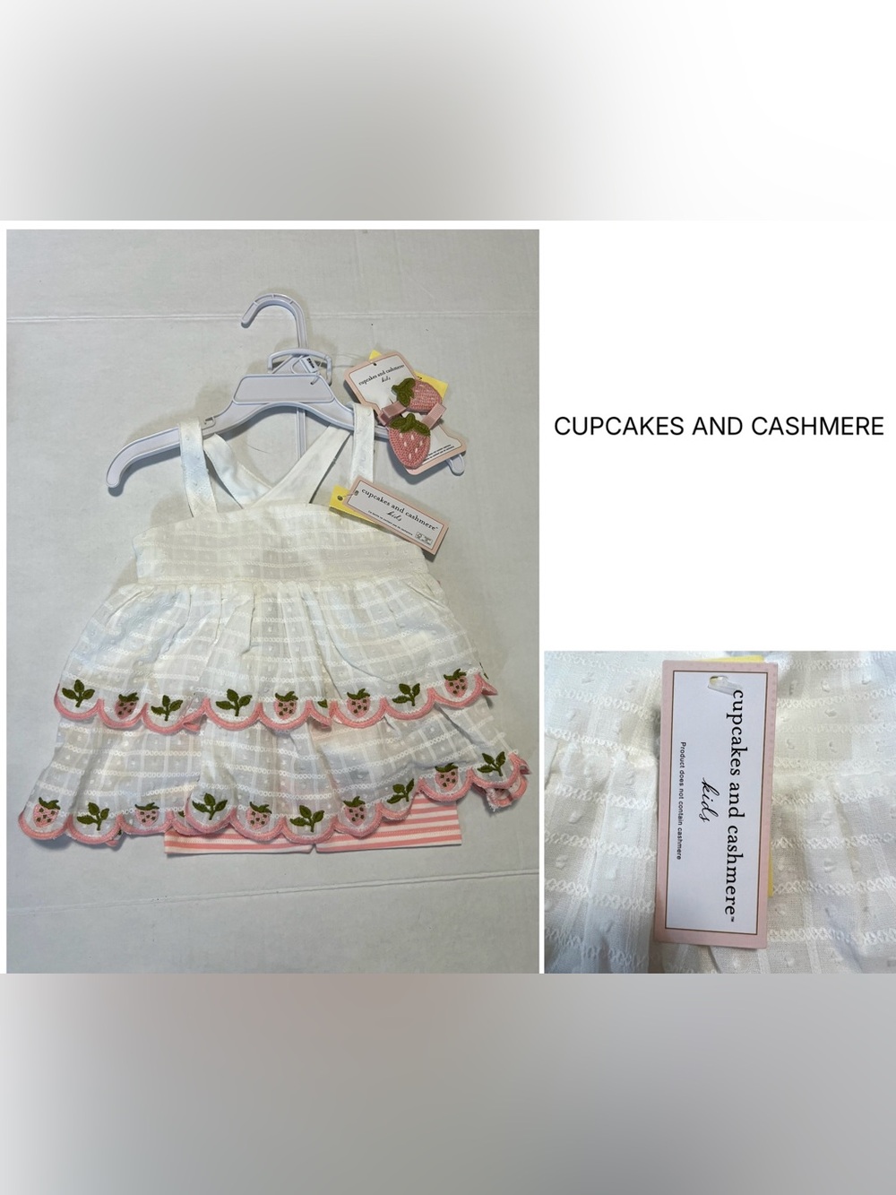 CUPCAKES AND CASHMERE - 18M - NWT - 3PC INFANT GIRLS STRAWBERRY SET